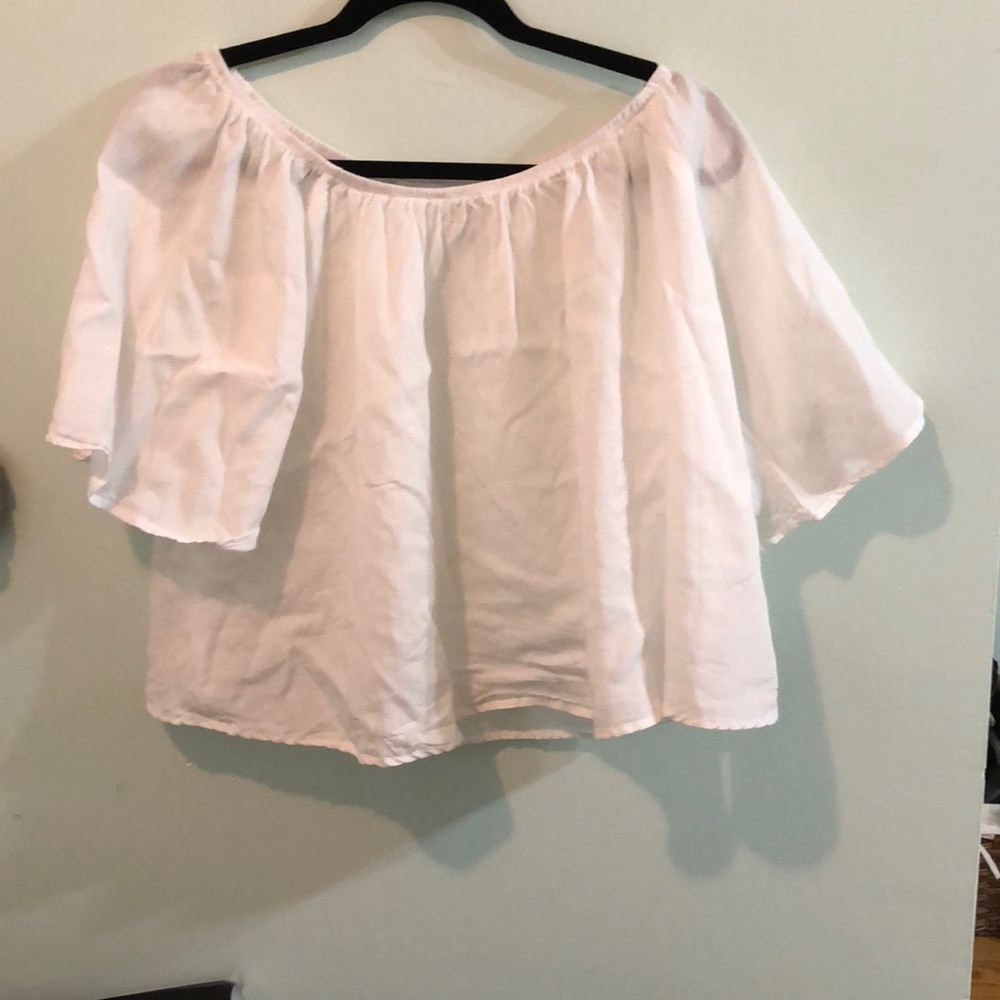 white off the shoulder blouse